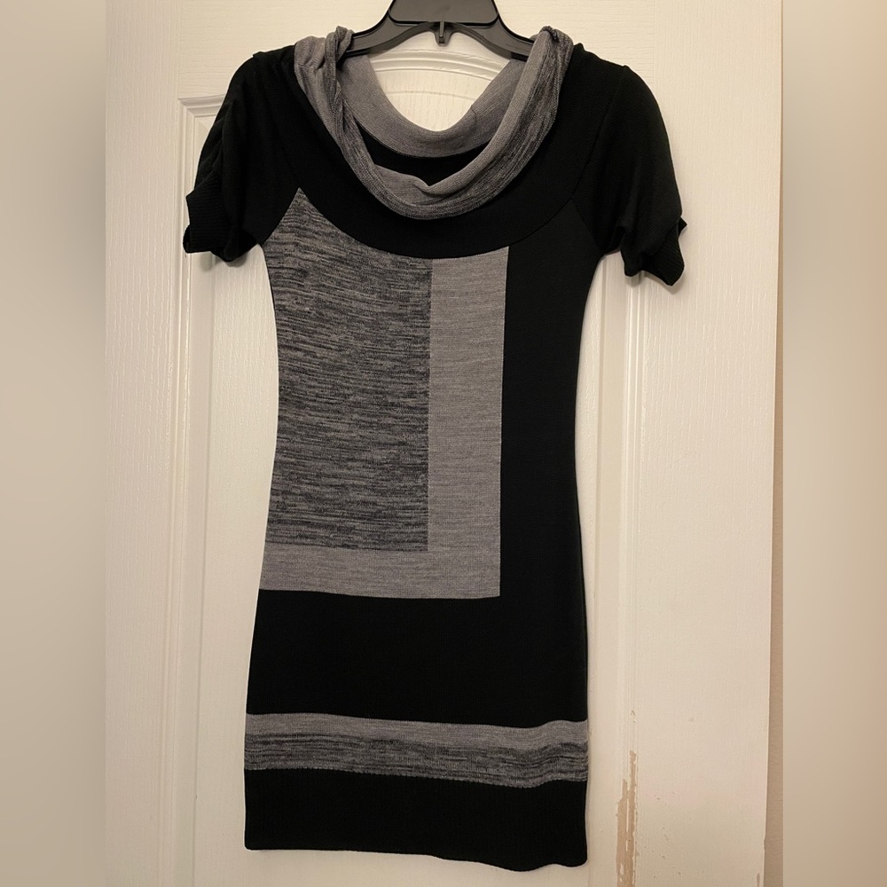 Mini black and gray dress